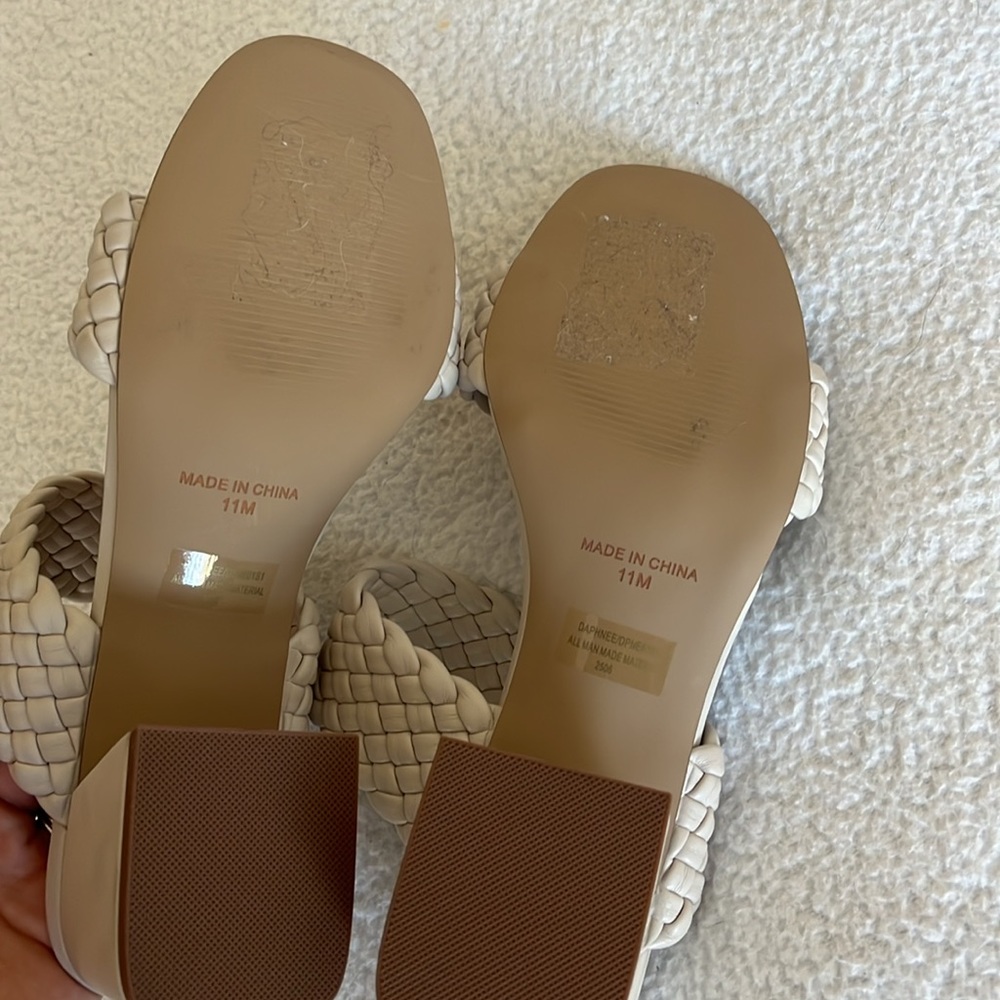 Steve Madden Block Heel Bone Color Size 11 - image 5